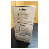 3 boxes of 4 stemless Vienna wine glasses hand painted