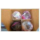 3 boxes of 4 stemless Vienna wine glasses hand painted