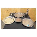 Vintage Silver serving dishes and misc items