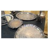 Vintage Silver serving dishes and misc items