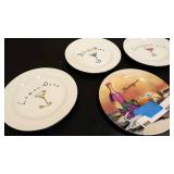 set of 4 potterybarn cocktail plates
