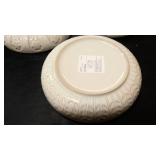 3 decorative ceramic serving bowls