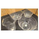 3 large plastic bowls and 1 plastic picture