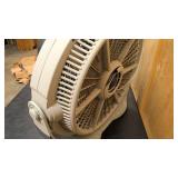 Black and Grey Lasko Windmachine box fans