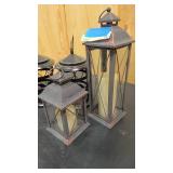 Rustic hanging candle holders