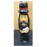21" tall hand painted wooden woodsman