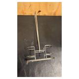 Small bathroom trash can, shower caddy, and hanging caddy