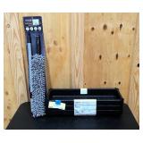 Ikea storage rack, and Flexible duster