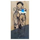 Decorative metal wine holder