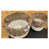 Small and large rustic woven baskets