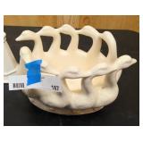 Salt, and pepper shakers, and swan dish