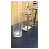 3 Misc candle holders - ine glass, and two glass and metal