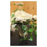 3 decorative vases with fake flowers