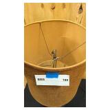 Antique log and metal lamp