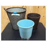 Rustic decorative waste baskets