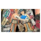 Vintage Paper dolls and misc clothes