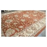 Brown and Tan Floral Rug 78"x114"
