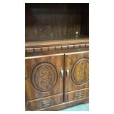 Antique decorative cabinet with hand painted doors