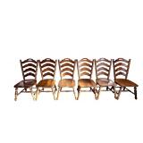 DR - Virginia House Oak Dining Table with 2 Leaves and 6 Chairs