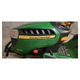 LL-G - John Deere D130 Riding Lawn Tractor with Trailer and 45 in Tiller Attachment