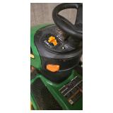 LL-G - John Deere D130 Riding Lawn Tractor with Trailer and 45 in Tiller Attachment