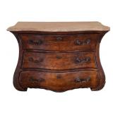 E - Antique Style 3-Drawer Dresser with Removable Marble Top