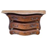 E - Antique Style 3-Drawer Dresser with Removable Marble Top