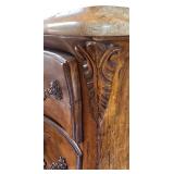 E - Antique Style 3-Drawer Dresser with Removable Marble Top