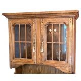 DR - Vintage Virginia House 2 Piece Oak China Cabinet with Glass Doors