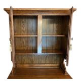 DR - Vintage Virginia House 2 Piece Oak China Cabinet with Glass Doors