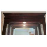 ML-H - Tall Mahogany Glass Display Curio Cabinet with Lights