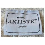 MBR - King Size Four-Poster Bed Frame with Matelasse Coverlet