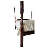 MBR - King Size Four-Poster Bed Frame with Matelasse Coverlet