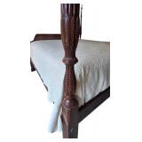 MBR - King Size Four-Poster Bed Frame with Matelasse Coverlet