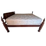 MBR - King Size Four-Poster Bed Frame with Matelasse Coverlet