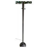 MBR - Tiffany Style Stained Glass Floor Lamp with Floral Shade