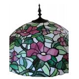 MBR - Tiffany Style Stained Glass Floor Lamp with Floral Shade