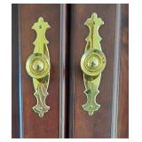 MBR - Vintage Two-Piece Armoire Cabinet with Extendable TV Tray and Electrical Connection