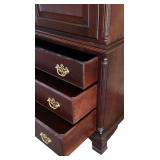 MBR - Vintage Two-Piece Armoire Cabinet with Extendable TV Tray and Electrical Connection