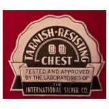 P - Vintage 1847 Rogers Bros IS Flatware Set for 20 with Coordinating Serving Utensils in Two Storage Chests