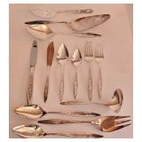 P - Vintage 1847 Rogers Bros IS Flatware Set for 20 with Coordinating Serving Utensils in Two Storage Chests