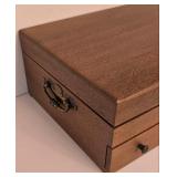 P - Vintage 1847 Rogers Bros IS Flatware Set for 20 with Coordinating Serving Utensils in Two Storage Chests