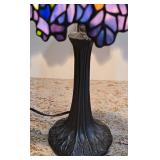DR - Stained Glass Table Lamp with Floral Mosaic Shade