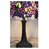 DR - Stained Glass Table Lamp with Floral Shade