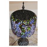DR - Stained Glass Table Lamp with Floral Shade