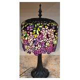 DR - Stained Glass Table Lamp with Floral Shade