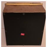 PK - Decorative Vintage-Style Metal Box with Gold Spheres and Faux Flowers