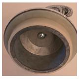 P - Set of 3 Glass Canisters with Pewter Rooster Lids