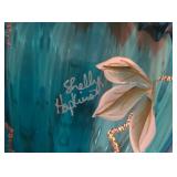 P - Fenton New Century XXI Blue Art Glass Ewer Pitcher Signed