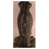 DR - Decorative Table Lamp with Pleated Shade, Ornate Metal Base, 18" Tall